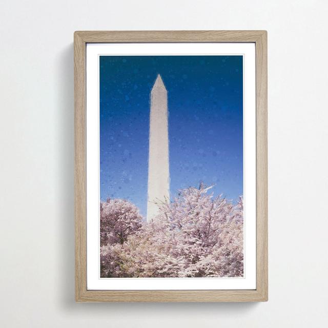 The Washington Monument - Picture Frame Graphic Art Print East Urban Home Frame Option: Oak, Size: 60cm H x 40cm W x 2cm D on Productcaster.