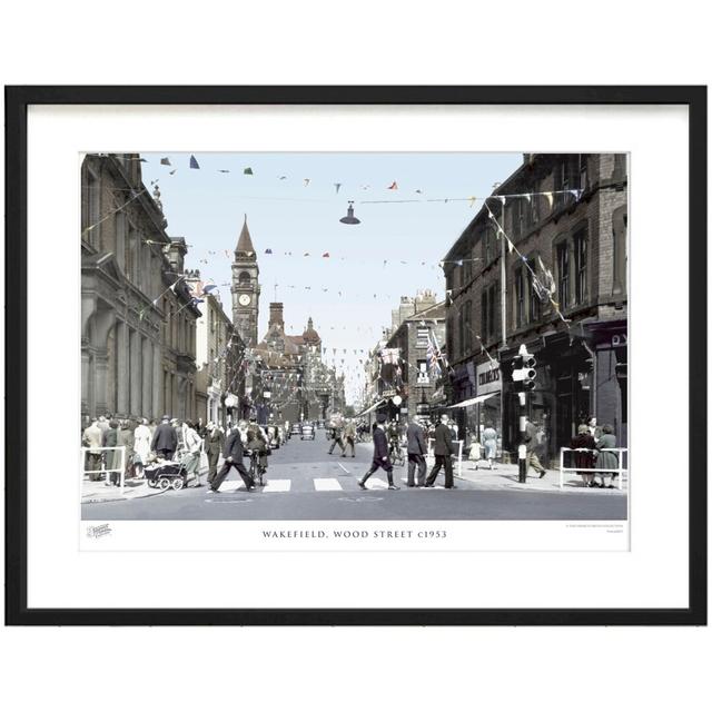 'Wakefield, Wood Street C1953' by Francis Frith - Picture Frame Photograph Print on Paper The Francis Frith Collection Size: 45cm H x 60cm W x 2.3cm D on Productcaster.