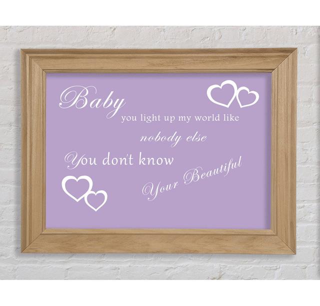 Single Picture Frame Art Prints Bright Star Colour: Lilac, Size: 100cm H x 141.4cm W x 8cm D on Productcaster.