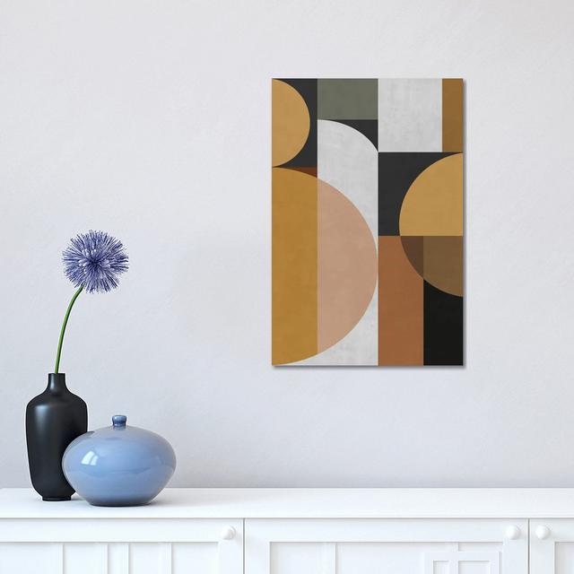 Geometric Pattern With Semicircles by Angel Estevez - Wrapped Canvas Print Isabelline Size: 45.72cm H x 30.48cm W x 1.91cm D on Productcaster.