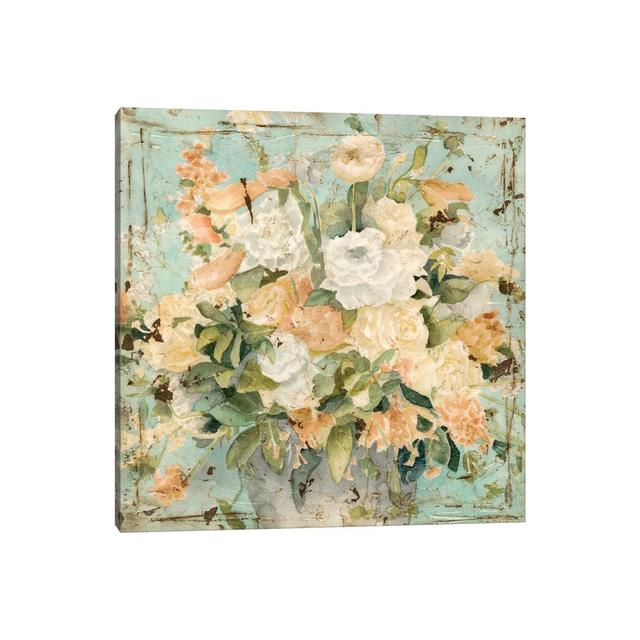 Vintage Arrangement II by Megan Meagher - Wrapped Canvas Painting Brambly Cottage Size: 30.48cm H x 30.48cm W x 1.905cm D on Productcaster.