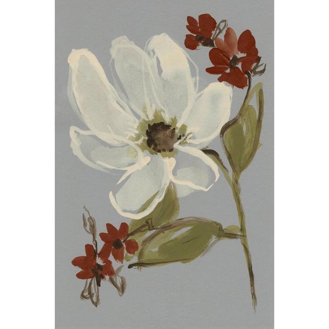 Subdued Floral I by Jennifer Goldberger - Wrapped Canvas Painting Rosalind Wheeler Size: 76cm H x 51cm W x 3.8cm D on Productcaster.