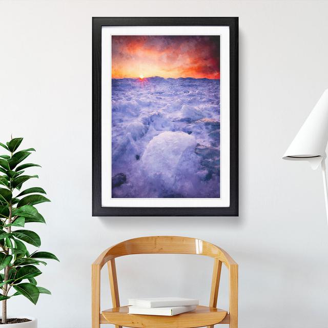 Field of Ice - Picture Frame Graphic Art East Urban Home Frame Option: Black Framed, Size: 36cm H x 27cm W x 2cm D on Productcaster.