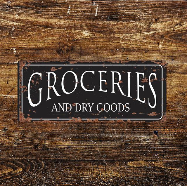 Groceries & Dry Good Distressed Wall Décor East Urban Home Size: 30cm H x 60cm W on Productcaster.