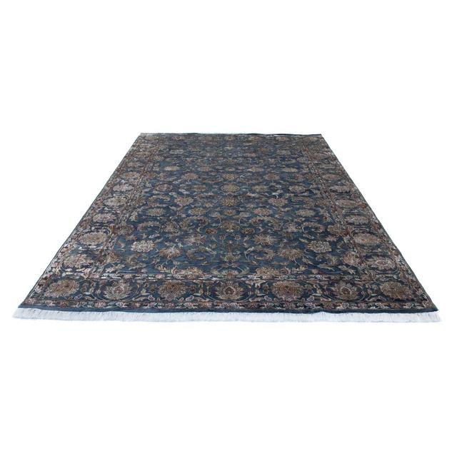 Frethi Handwoven Wool/Cotton Dark Blue/Grey Rug Bloomsbury Market on Productcaster.