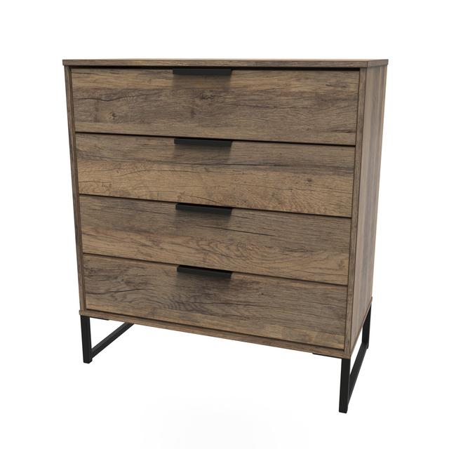 Fully Assembled Luecinda 4 - Drawer Chest of Drawers Ebern Designs Colour: Vintage Oak on Productcaster.