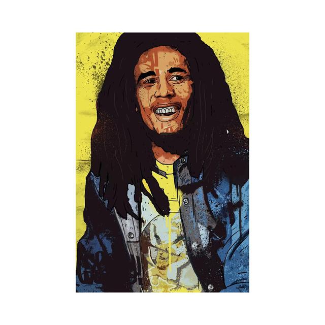 Bob Marley by Nick Cocozza - Wrapped Canvas Painting ClassicLiving Size: 30.48cm H x 20.32cm W x 1.91cm D on Productcaster.