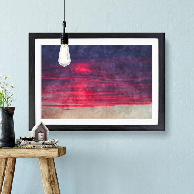 Burning Clouds Painting Picture Frame Graphic Art East Urban Home Format: Black, Size: 33cm H x 45cm W x 2cm D on Productcaster.