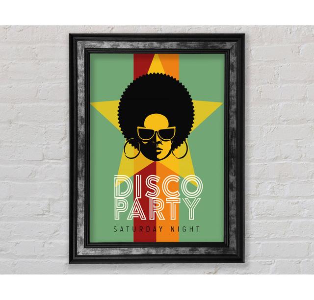 Disco Party Framed Print Happy Larry Size: 142.2cm H x 84.1cm W on Productcaster.