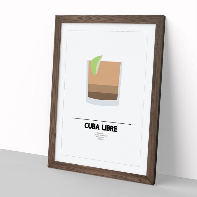 Cuba Libre - Picture Frame Painting East Urban Home Frame Option: Walnut, Size: 65cm H x 48cm W x 2cm D on Productcaster.