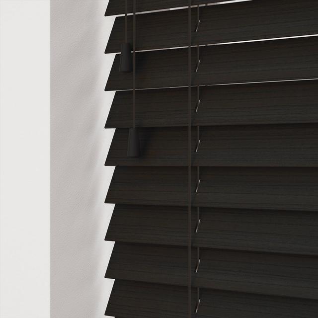 Semi-Sheer Venetian Blind Symple Stuff Size: 130 cm L x 40 cm W, Finish: Dark Walnut on Productcaster.