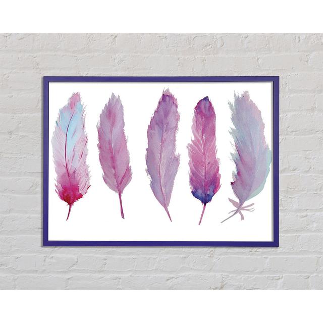 Pink Indian Feathers 1 - Single Picture Frame Art Prints Latitude Vive Size: 29.7cm H x 42cm W x 2cm D on Productcaster.