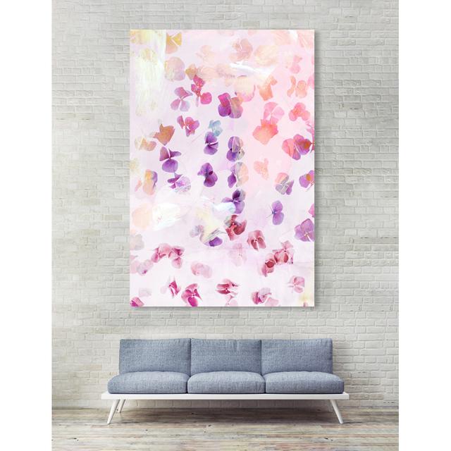 Cascading Flowers - Print East Urban Home Format: Wrapped Canvas, Size: 152.4cm H x 101.6cm W x 5.08cm D on Productcaster.