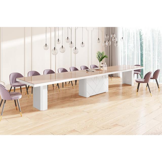 180cm Dining Table Carl Svensson Colour: High Gloss Cappuccino on Productcaster.