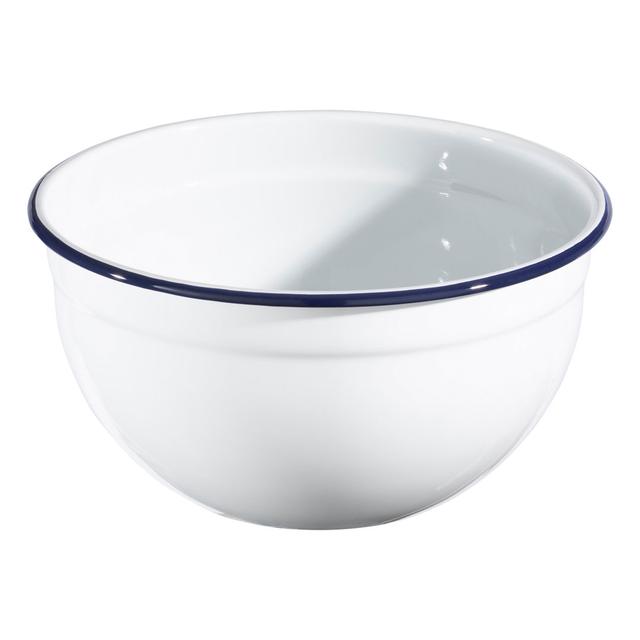 Hairy Bikers 24cm Enamelled Mixing Bowl PFOA Free White Blue Hairy Bikers on Productcaster.