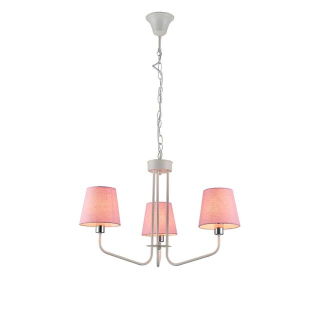 Stow 3-Light Shaded Chandelier Brayden Studio Shade Colour: Pink on Productcaster.