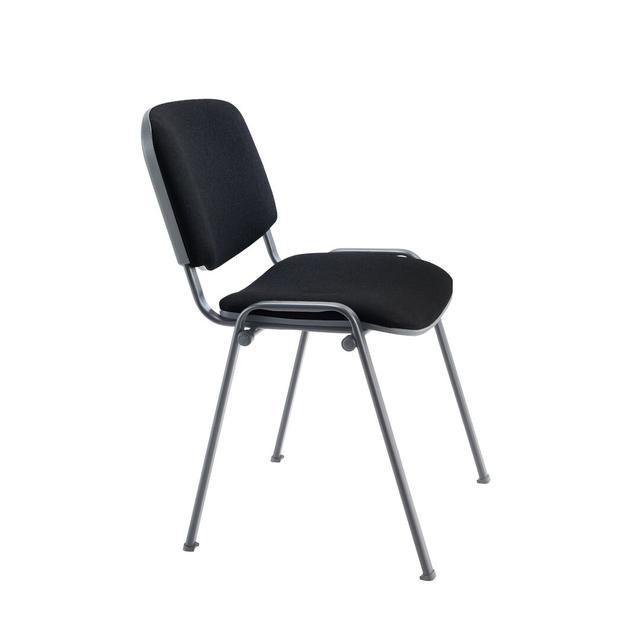 Nanami Waiting Room Chair Ebern Designs Finish: Black, Seat Colour: Black on Productcaster.