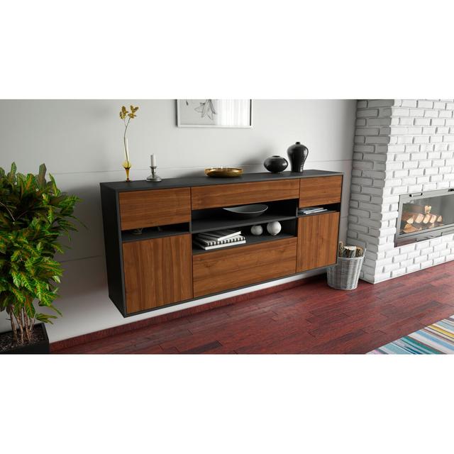 Meadowlakes Sideboard Ebern Designs Colour (Body/Front): Anthracite/Walnut on Productcaster.