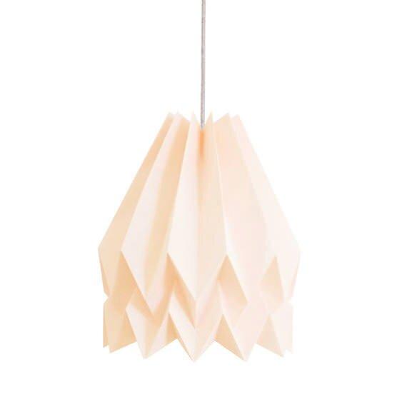 30cm Origami Paper Novelty Lamp Shade Isabelline Colour: Light Pink on Productcaster.