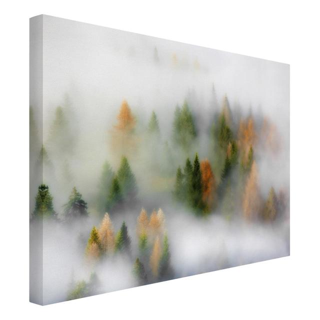 Cloud Forest in Autumn - Wrapped Canvas Art Prints Union Rustic Format: 330g/m³ Recycled Canvas, Size: 30cm H x 40cm W on Productcaster.