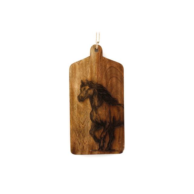 Horse Engraved Wooden Cheese Board Natur Pur on Productcaster.