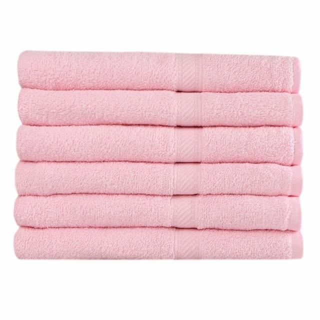 Josephine Combed Cotton Pastel Bath Towel 17 Stories Colour: Pink on Productcaster.