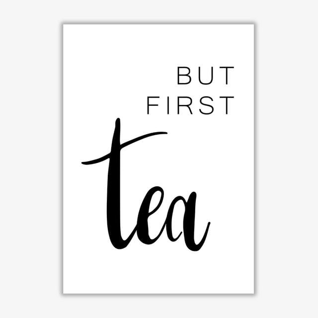 But First Tea - Print East Urban Home Format: No Frame, Size: 30 cm H x 21 cm W x 1 cm D on Productcaster.