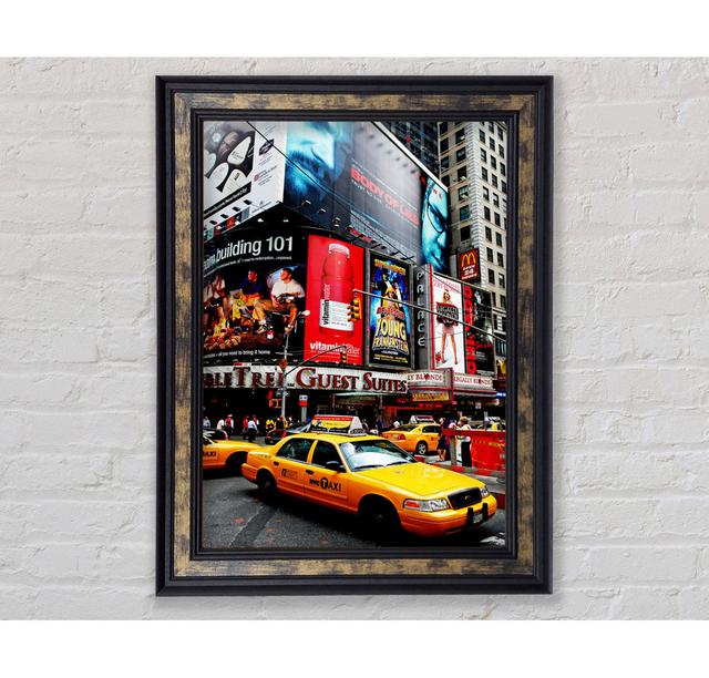 Broadway Cabs In New York - Single Picture Frame Art Prints Bright Star Size: 59.7cm H x 42cm W x 8cm D on Productcaster.