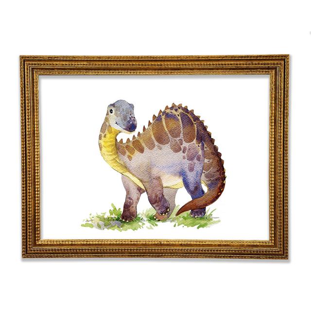 Smiling Dino Framed Print Happy Larry Size: 59.7" H x 84.1" W on Productcaster.