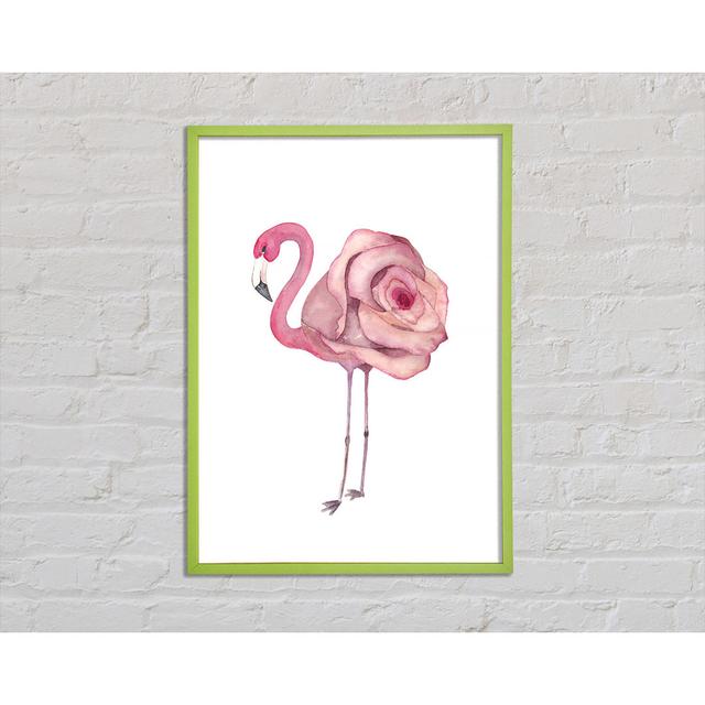 Pink Flamingo Rose - Single Picture Frame Art Prints Bay Isle Home Size: 42cm H x 59.7cm W x 2cm D on Productcaster.