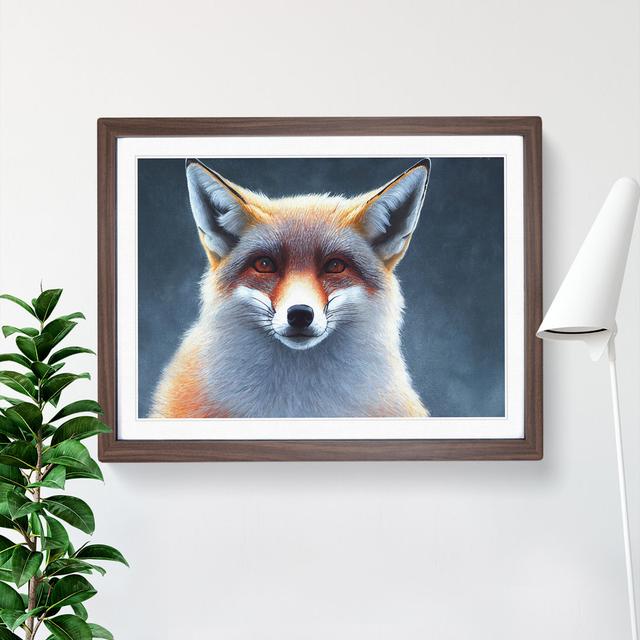 Blessed Fox - Picture Frame Graphic Art Alpen Home Size: 25cm H x 34cm W x 2cm D, Format: Oak on Productcaster.