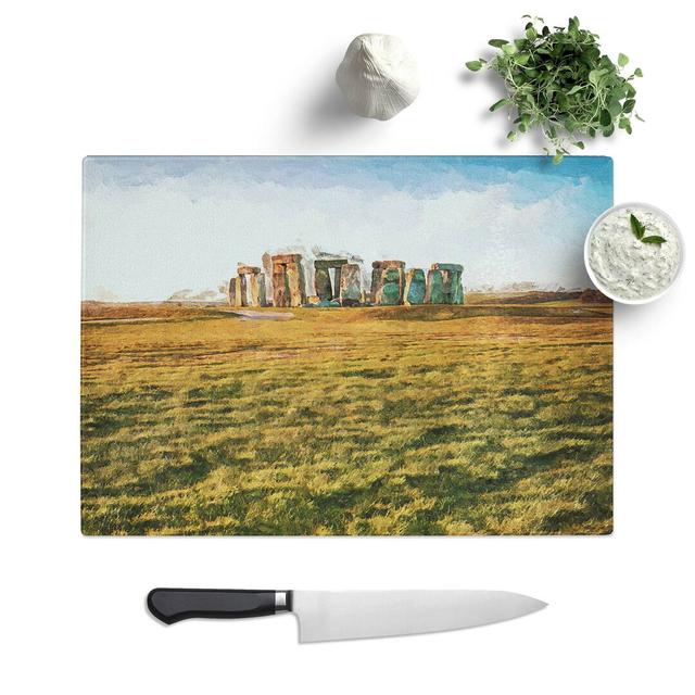 Tempered Glass Stonehenge Wiltshire England Chopping Board East Urban Home Size: 28.5 cm W x 20 cm L on Productcaster.