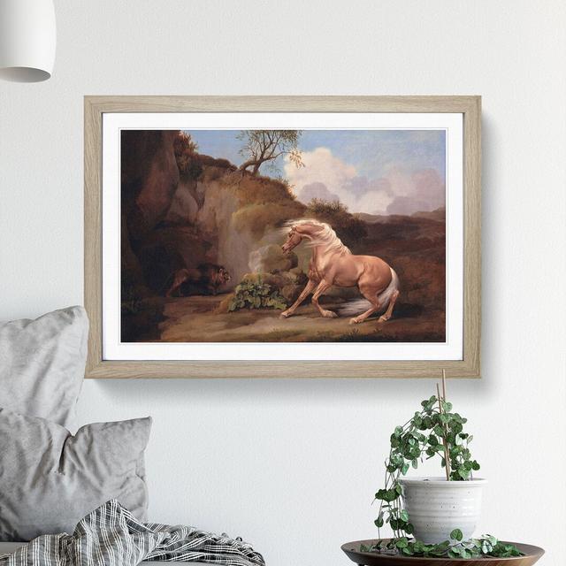 Horse Frightened by George Stubbs - Picture Frame Painting East Urban Home Size: 27cm H x 36cm W x 2cm D, Frame Option: Oak Framed on Productcaster.