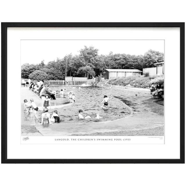 Langold, The Children's Swimming Pool C1955 - Single Picture Frame Print The Francis Frith Collection Size: 60cm H x 80cm W x 2.3cm D on Productcaster.