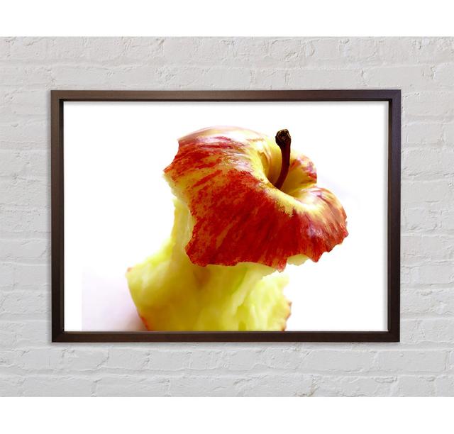 The Core Of An Apple Framed Print Ebern Designs Format: Walnut Framed Canvas, Size: 100cm H x 141.4cm W x 3.3cm D on Productcaster.