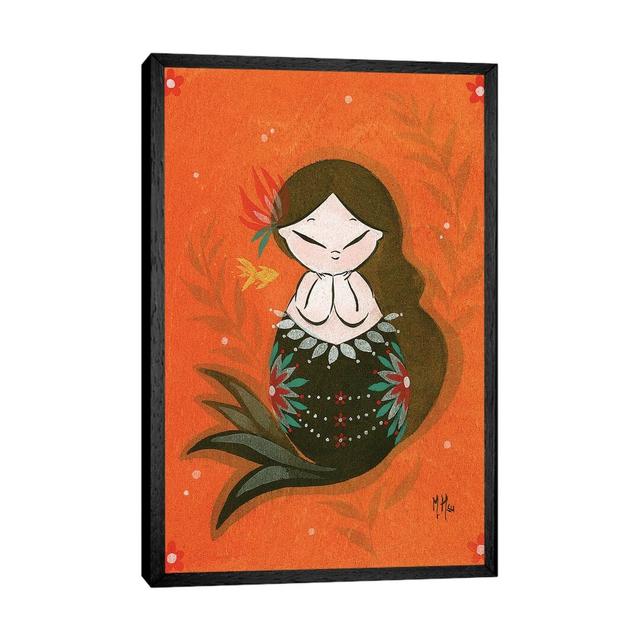 Goldfish Mermaid - Bubble Dream Maturi Size: 66.04cm H x 45.72cm W x 3.81cm D, Format: Black Framed on Productcaster.