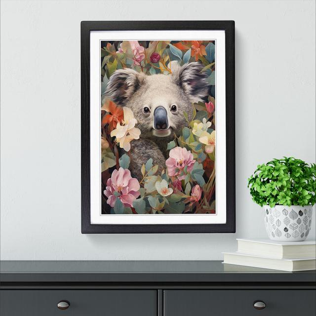 Koala Bear Dadaism - Single Picture Frame Print on Wood Alpen Home Format: Black Framed, Size: 34cm H x 25cm W x 2cm D on Productcaster.