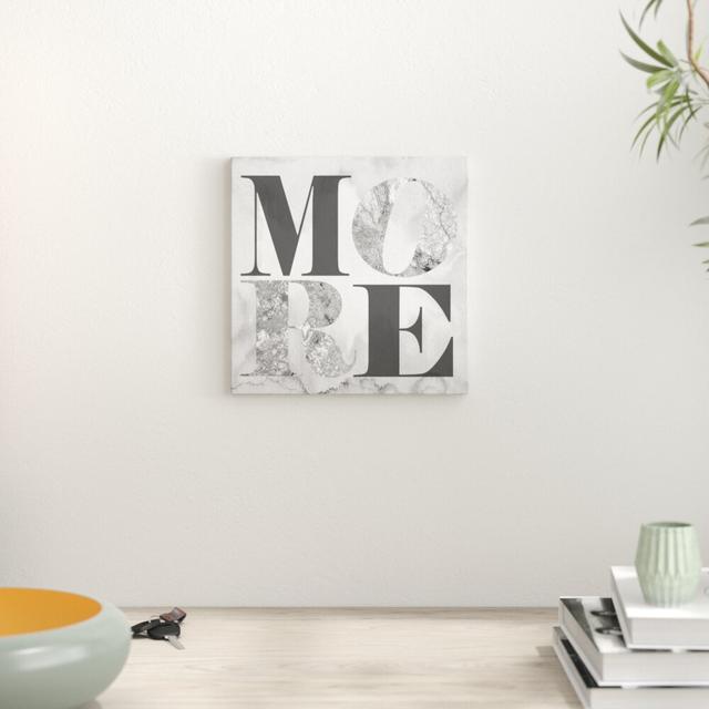 More Love Silver Foil by Oliver Gal - Picture Frame Typography Print on Paper East Urban Home Size: 91cm H x 91cm W x 4cm D, Format: Wrapped Canvas on Productcaster.