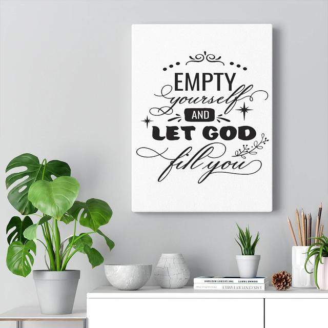 Let God Fill - Wrapped Canvas Print Blue Elephant Size: 41cm H x 30cm W on Productcaster.