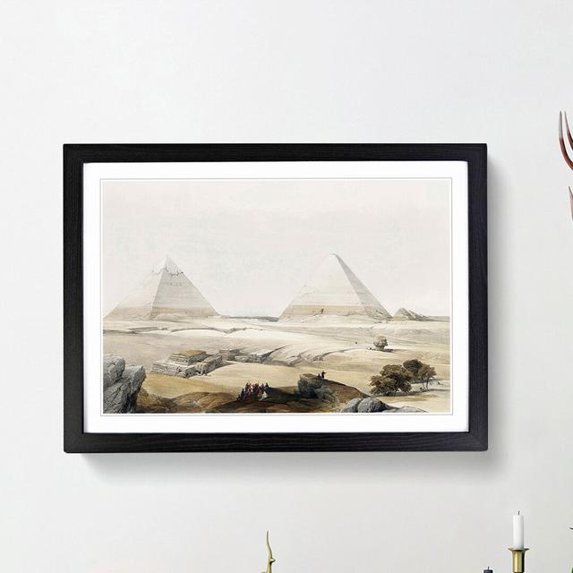 Pyramids of Giza by David Roberts - Picture Frame Painting Print East Urban Home Frame Option: Black Framed, Size: 27cm H x 36cm W x 2cm D on Productcaster.