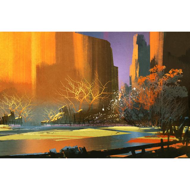 Colourful Landscape by Colorful Landscape - Wrapped Canvas Art Prints ClassicLiving Size: 81cm H x 122cm W x 3.8cm D on Productcaster.