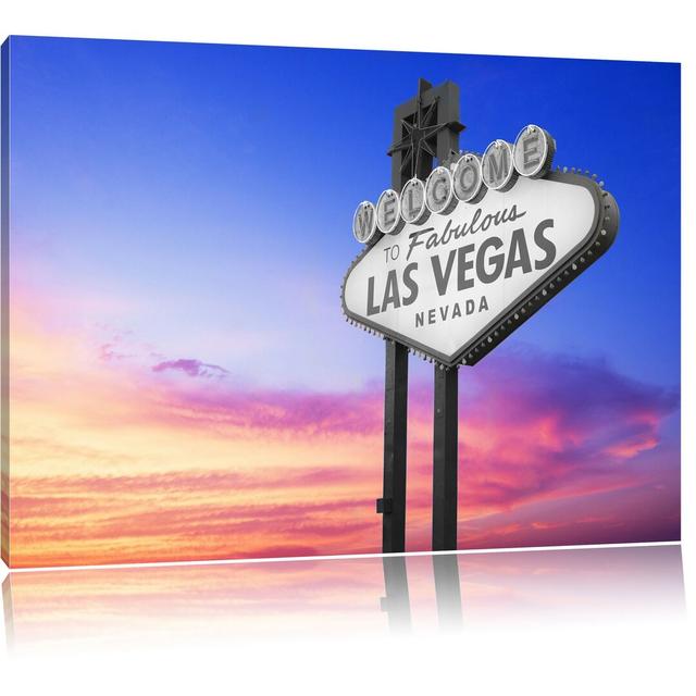 Leinwandbild Tolles Las Vegas Schild East Urban Home Größe: 60 cm H x 80 cm B on Productcaster.