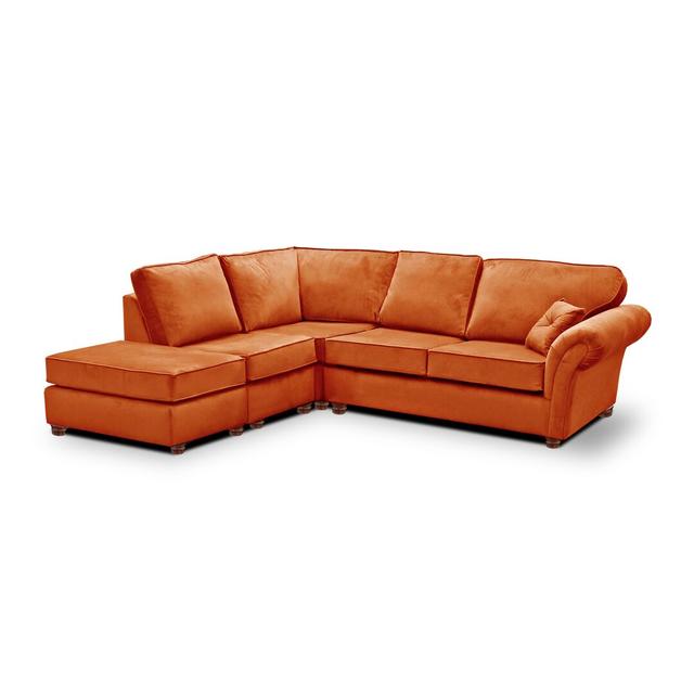 Modulares Ecksofa Lila Mercer41 Ausrichtung: Links ausgerichtet, Polsterfarbe: Dunkelorange on Productcaster.