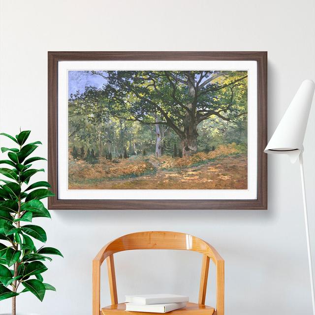 The Bodmer Oak Tree by Claude Monet - Picture Frame Painting on MDF East Urban Home Frame Option: Walnut Framed, Size: 36cm H x 48cm W x 2cm D on Productcaster.