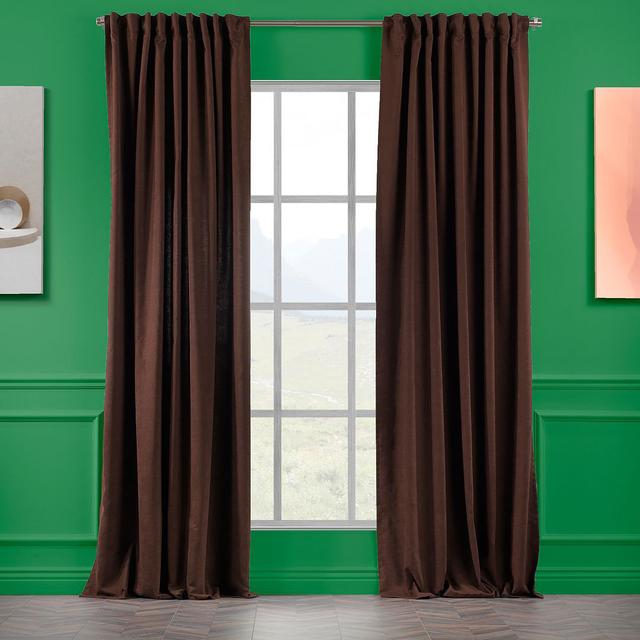 Thermo-Vorhang mit Schlaufen (1 Stück), verdunkelnd Lilijan Home & Curtain Gardinenfarbe: Dunkelbraun, Paneel-Größe: 400 H x 140 B cm on Productcaster.