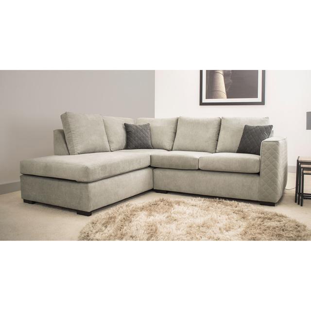 Soheila 2 - Piece Upholstered Made to Order Corner Sofa Chaise Wade Logan Upholstery Colour: Grey, Orientation: Left Hand Facing on Productcaster.