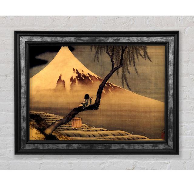 Hokusai Boy In Front Of Fujiama - Single Picture Frame Art Prints Bright Star Size: 21cm H x 42cm W x 8cm D on Productcaster.