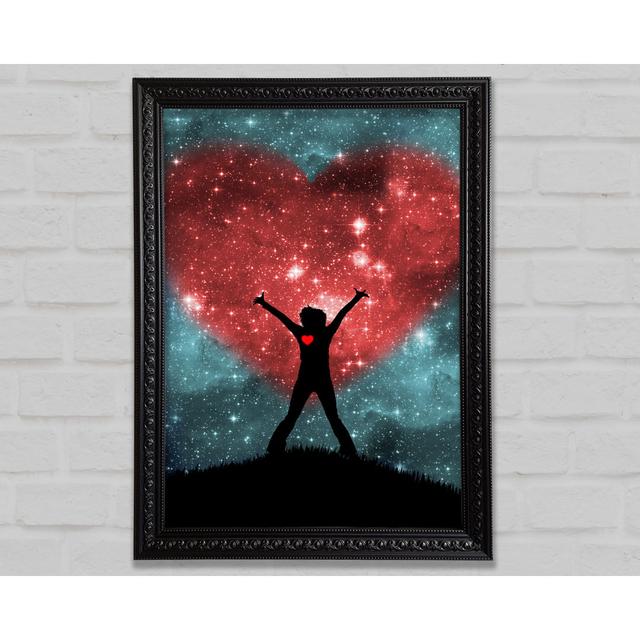 Love Love Love Framed Print Bright Star Size: 100cm H x 141.4cm W on Productcaster.