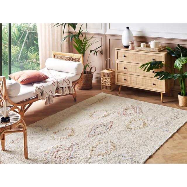 Annaluiza Hand Tufted Beige/Orange/Blue/Red Rug Gracie Oaks Rug Size: Rectangle 160 x 230cm on Productcaster.