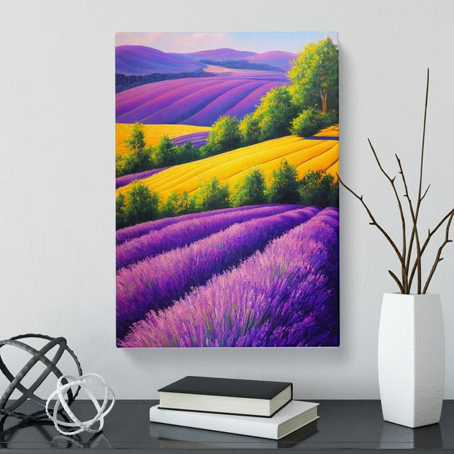 Lavender Field Vol.2 - Wrapped Canvas Graphic Art Marlow Home Co. Size: 50cm H x 35cm W x 3cm D on Productcaster.